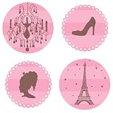Paris Pink Wall Decals Stickers