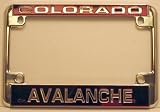 Colorado Avalanche NHL Chrome Motorcycle RV License Plate Frame