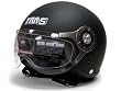 Flat Matte Black Air Force Jet Pilot Open Face Motorcycle Scooter Helmet DOT (Large)