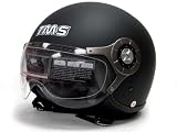 Flat Matte Black Air Force Jet Pilot Open Face Motorcycle Scooter Helmet DOT (Large)