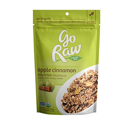 Go Raw 100% Organic Apple Cinnamon Granola Cereal, 16-Ounce Bags (Pack of 2)