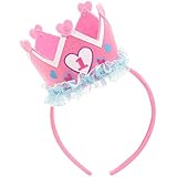 Amscan Girl's 1st Birthday Felt Novelty Headband Party Supplies, 9" x 5.25", Pink