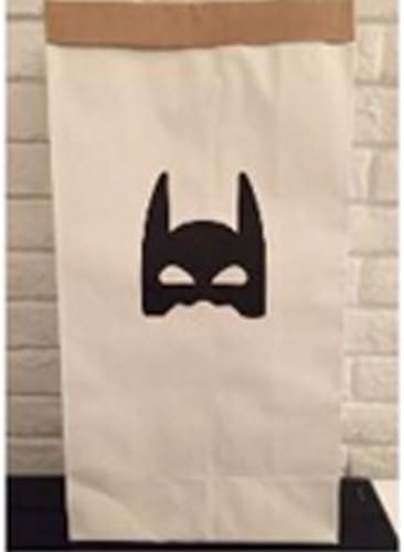 HongYa 1pc Large Size Eco-Friendly Kraft Paper Folding Storage Bag,Lovely Partern Kids Room Toys Organizer Bag, 24"x13"x6" (Color 2)