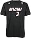 NBA Miami Heat Black The Go To T-Shirt Dwayne Wade #3
