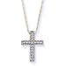 10K Yellow Gold 0.12 ct. Diamond Cross Pendant with Chain
