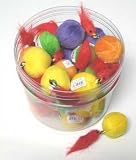 Plush Catnip Ball With Tail 1.5; 36/jar