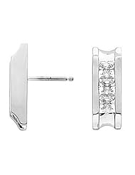Pair of 14K White Gold Diamond Earrings - 1.00 Ct. -- LIFETIME WARRANTY