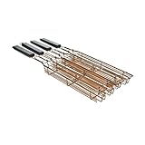 Charcoal Companion Copper Nonstick Single Grilling Kabob Baskets, Set of 4