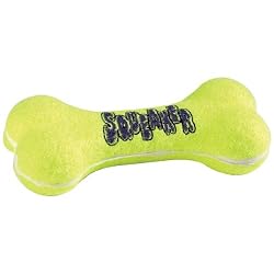 KONG Air Dog Squeaker Bone Dog Toy, Small, Yellow