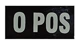 Infrared (IR) Blood Type 1x2in Military Patch / Morale Patch - O Positive
