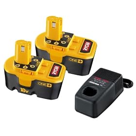 Ryobi One+ 2 X 1.7A/h Batteries & 1 Hour Charger