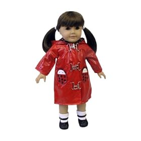 American Girl Doll Clothes Ladybug Rain Coat by 