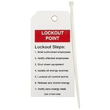 Brady Lockout Instruction Tag, Polyester, 5-3/4" Height, 3" Width (Pack Of 10)