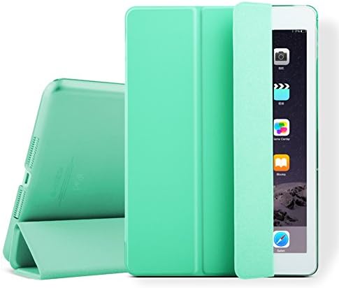iPad mini Case, iPad mini 2 Cover, Lechely Trifold Smart Stand Sleep / Wake Magnetic PU Leather Hard Case Cover for Apple iPad mini 1/2/3 Mint Green