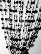 Black Circles Disco Hanging Beaded Doorway Curtain