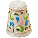 Jim Shore for Enesco Heartwood Creek Floral Thimble, 1-Inch