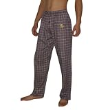 Mens NFL Minnesota Vikings Plaid Finest Cotton Sleepwear / Pajama Pants - Purple & Yellow (Size: L)