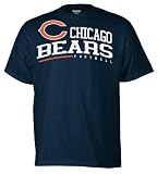 NFL Men's Chicago Bears Arched Horizon Tee Shirt (Deep Obsidian, Large)