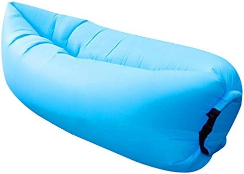 Generic Inflatable Lounger Outdoor Camping Air Bag Couch Portable Sofa Relax Lazy Bed Beach Sofa (Blue)