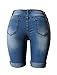 Ybenlow Womens High Waist Ripped Jeans Shorts with Stretch