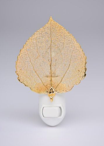 Warmly Elegant Night Light Made From a Real Aspen Leaf Dipped in 24k Gold USA Made