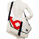 Ella Vickers Large Messenger Bag - White Dacron
