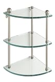 Prestige Regal Triple Glass Shelf Corner Unit Finish: Oil Rubbed Bronze