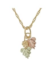 Black Hills Gold by Coleman Rose and Green Leaf Necklace