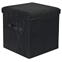 Yu Shan Seat Pad Storage Ottoman Black