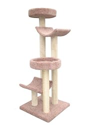 Molly and Friends "Step Stool Sleeper" Premium Handmade 4-Tier Cat Tree with Sisal, Model 2323, Beige