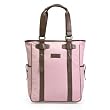 Olive N Figs Pink Canvas Tote/Briefcase with leather trims
