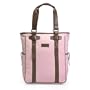 Olive N Figs Pink Canvas Tote/Briefcase with leather trims