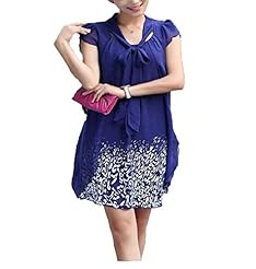 Plus Size Chiffon General Print  Dress