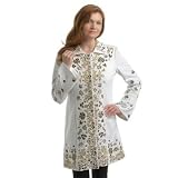 Pamela McCoy Embroidery Embellished Woven Duster Jacket