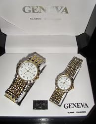 Geneva Quartz Classic Collection His and Her Watch Gift Sets