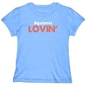 T-Shirt Woman Light Blue " Squirrel Lovin " Animals