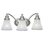 Sea Gull Lighting 40011-773 Alexandria Three-Light Vanity, Two-Tone Nickel Finish with Clear Highlighted Satin Etched Glass