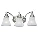 Sea Gull Lighting 40011-773 Alexandria Three-Light Vanity, Two-Tone Nickel Finish with Clear Highlighted Satin Etched Glass