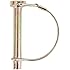 Koch Industries 4021413 PTO Locking Pin with Round Wire Retainer, 1/4 x 1-3/4-Inch, Yellow Zinc Plated