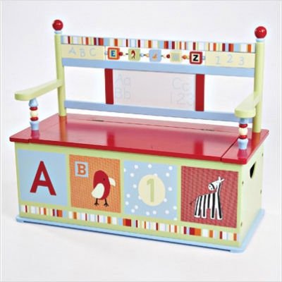 Levels of Discovery Alphabet Soup Toy Box Bench
