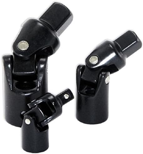 3pc Impact Swivel Universal Joint Air Impact Socket Set 1/4" 3/8" 1/2" New, Free Shipping