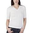 Merona&reg; Elbow Sleeve Cable V-Neck - White