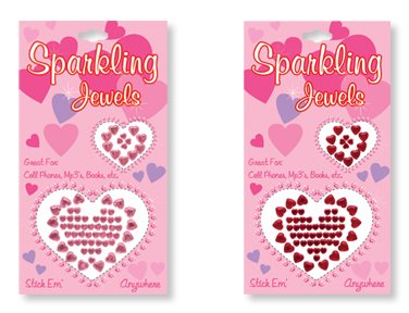 Childrens Toyshop  Toys : Sparkling Jewels 2 Piece Jewel Stickers SET