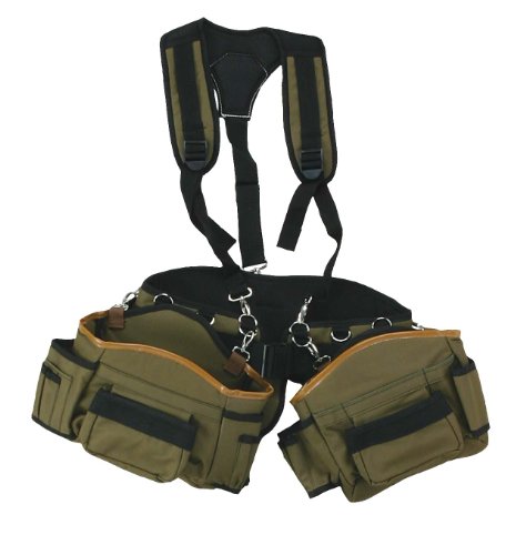 30 Pocket Tool Belt - Comfort Suspenders - Nylon Canvas