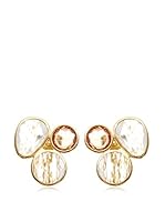 Silver Luxe Pendientes Trio Royal, Crystal Copper