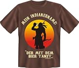 geil bedruckte Fun T-Shirts Bier Indianer !!! Größe M