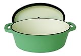 Paylescookware Enamel Coated Cast Iron Oval Casserole 4 Qt.