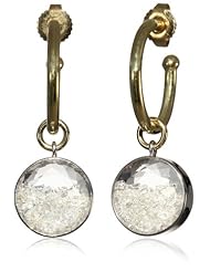 Moritz Glik "Kaleidoscope" 18k Gold Diamond Charm Circle Hoop Earrings