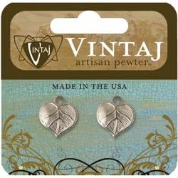 Bulk Buy: Vintaj Jewelry Findings (6-Pack) Metal Accents Nouveau Leaves 14mmX12mm 2/Pkg PT036R