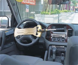 Viper Steering Wheel Lock-Gold- Steering Wheel Anti-Theft Lock with Air Bag Protection Plate